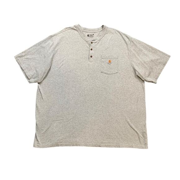 Carhartt T Shirt Mens 4XL Loose Fit Heavyweight Short-Sleeve Pocket Henley - Picture 1 of 10